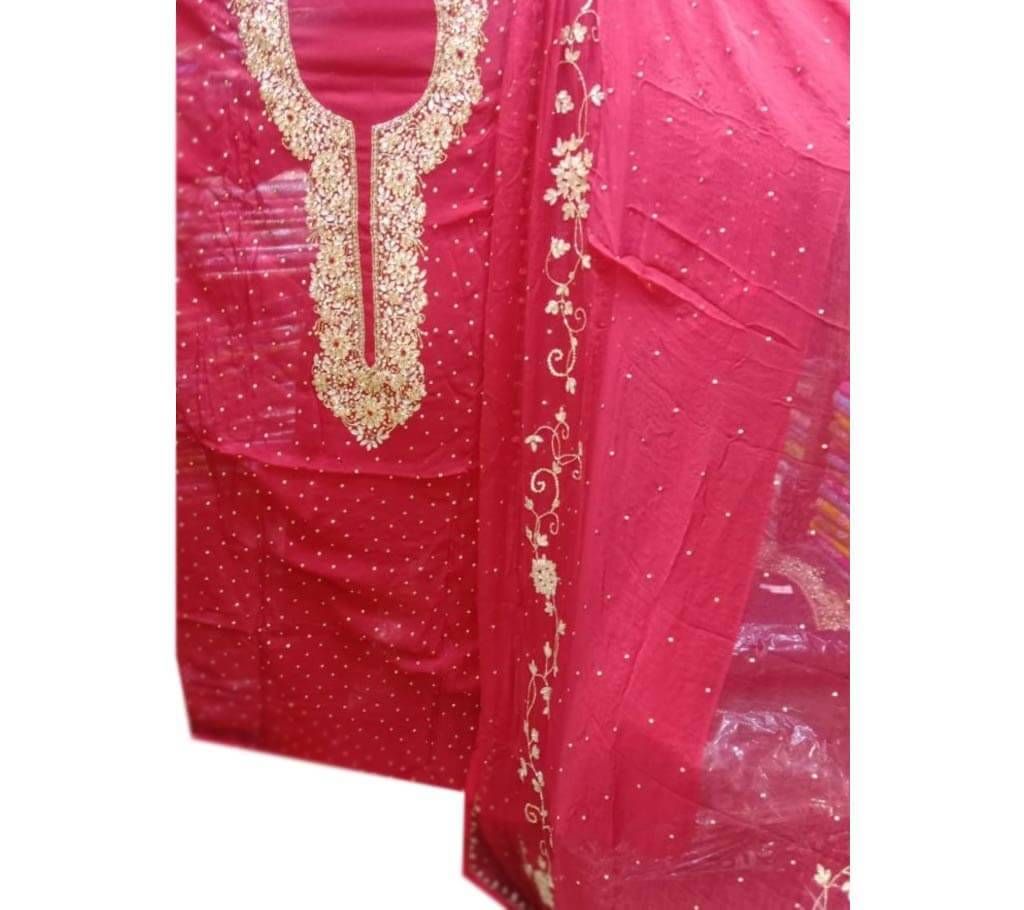  Unstitched silk Salwar Kameez For Women 