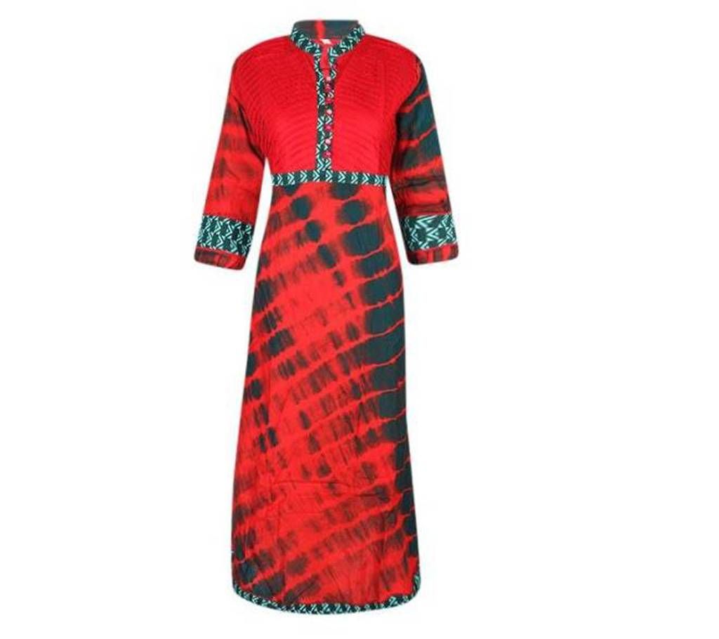 Red Cotton Casual Kurti For Women