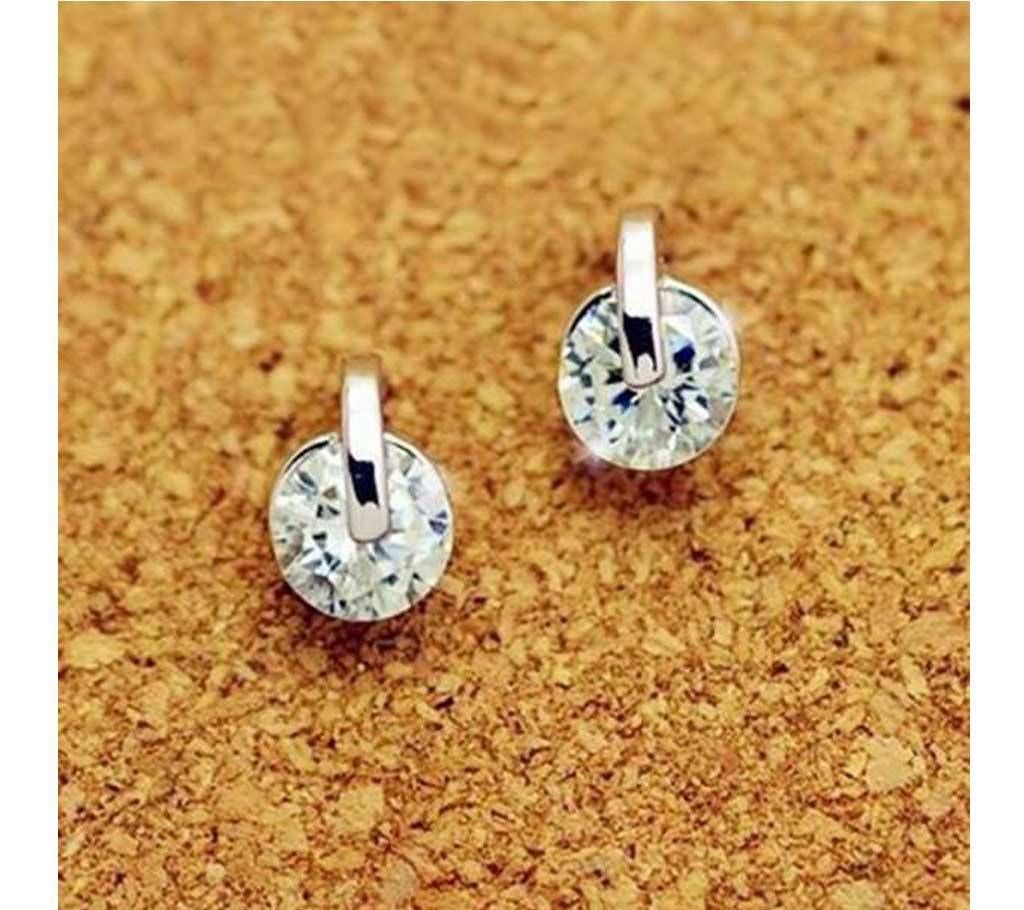 White Zircon Earrings for Women