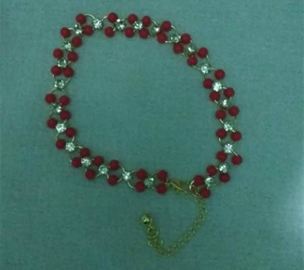 white stone red beads payel 