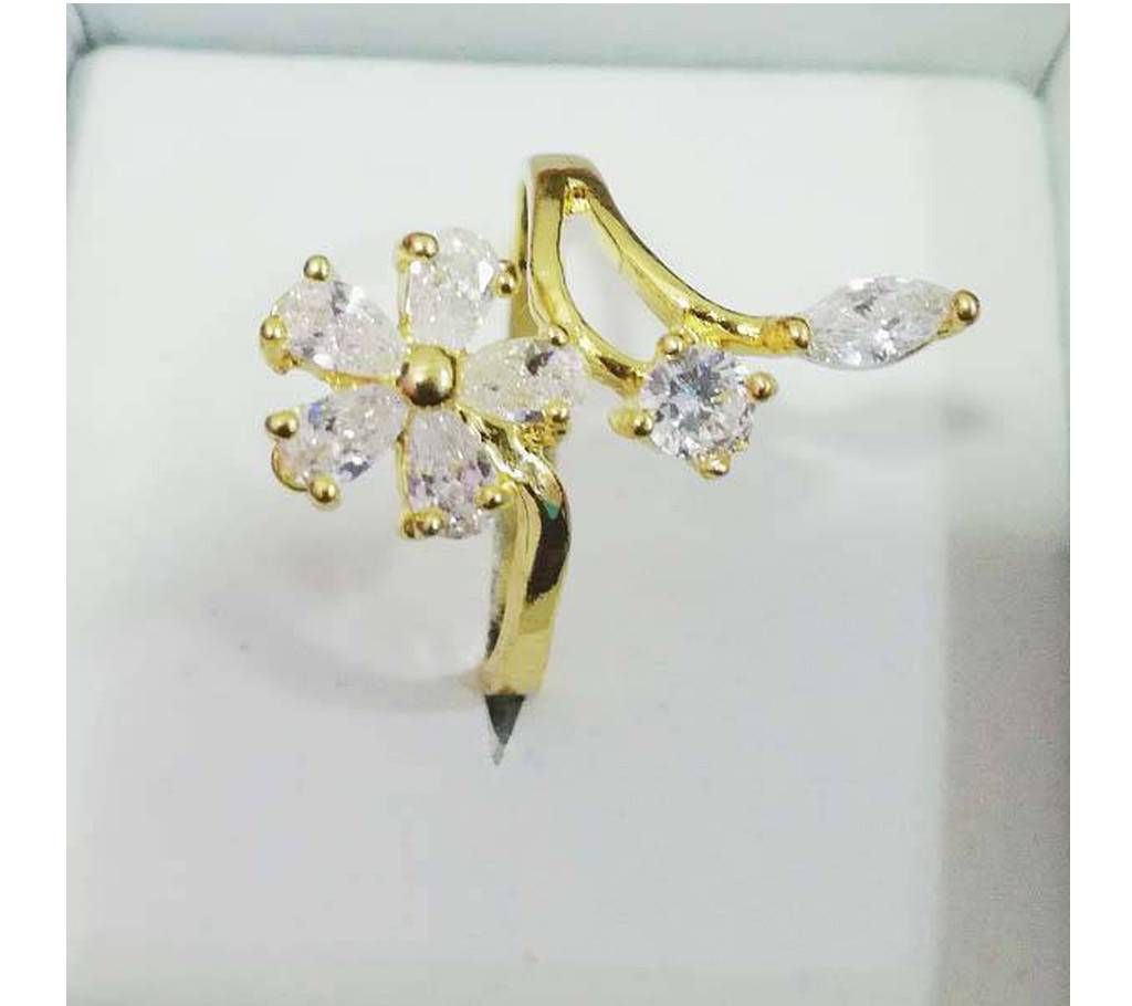 Stone Flower Finger Ring