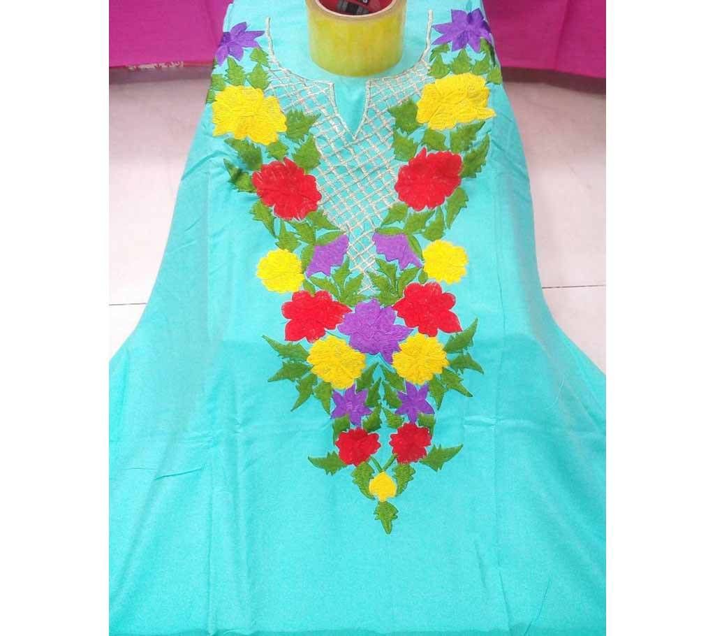 Unstitched Single Piece Linen Embroidery Dress (Kameez)