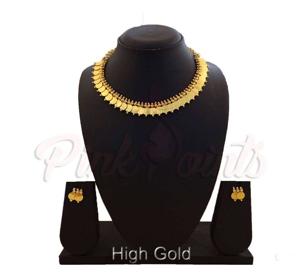 LAXMI JI GODDESS DESIGNED COIN NECKLACE SET (by Pink Point - CN-101-53)
