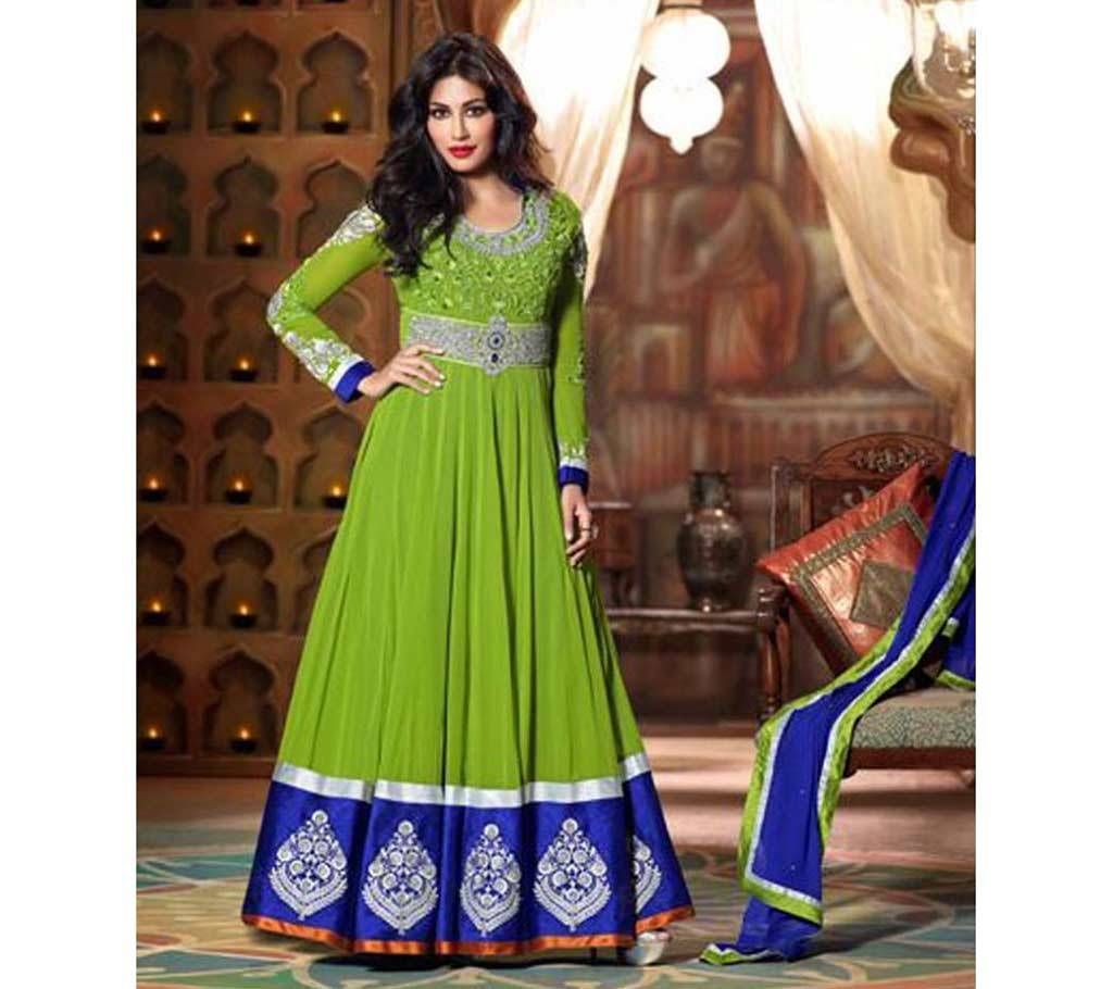 Unstitched Georgette Three Piece Party Dress Suit - Copy