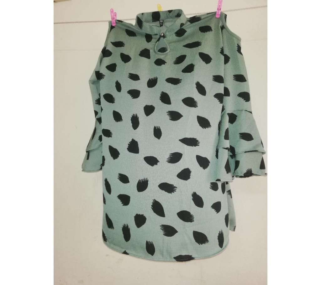 Umbrella Sleeves Georgette Short Tops