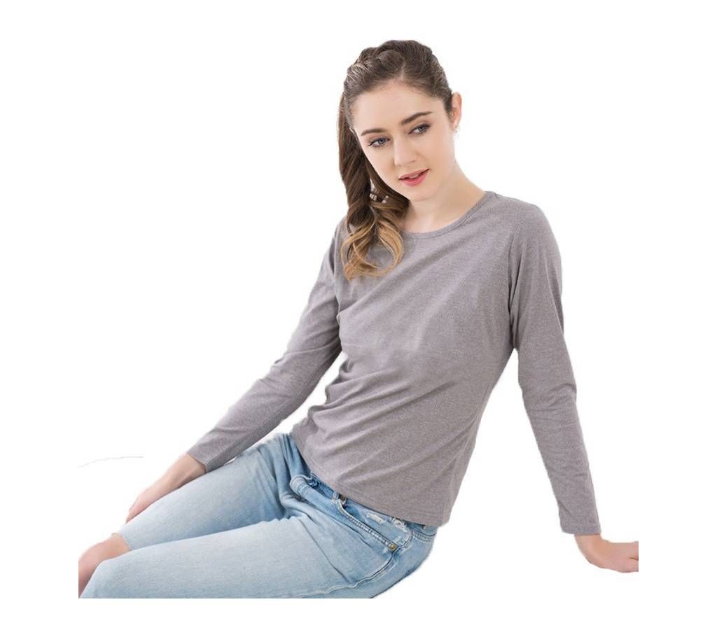 Ladies Full Sleeve Cotton T-Shirt