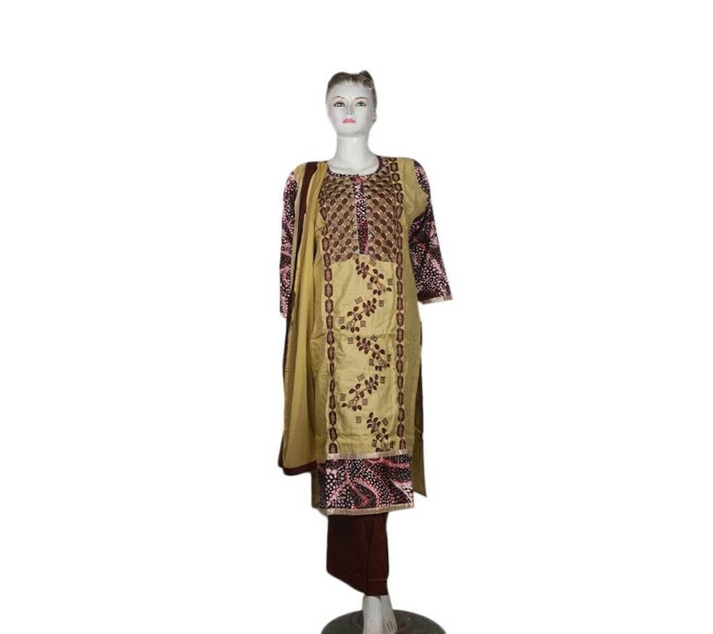 Readymade Chain Embroidery Work Karchupi Salwar Kameez