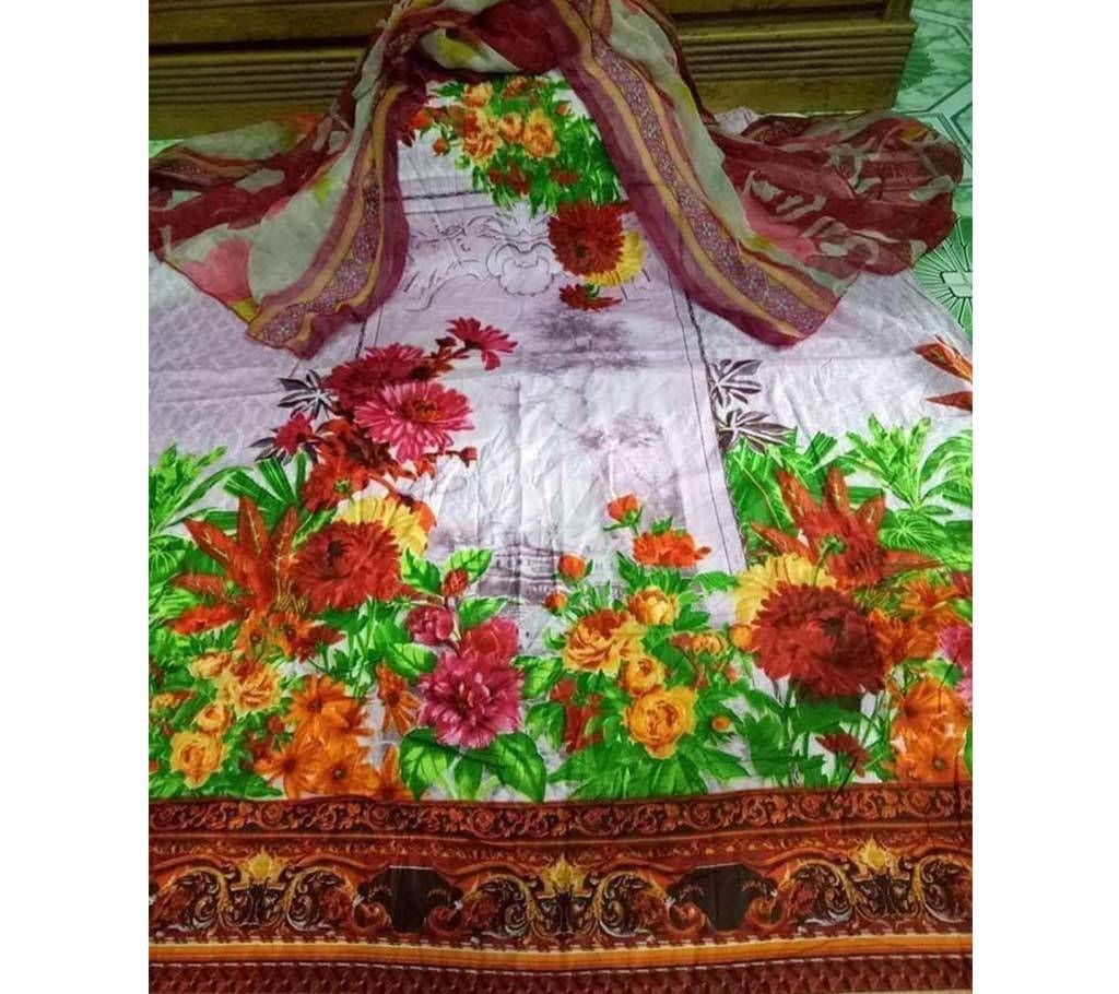 Unstitched ferdous lawn two piece