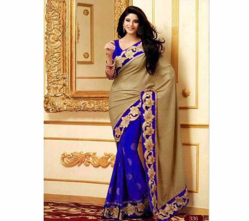 embroidery chiffon sharee  
