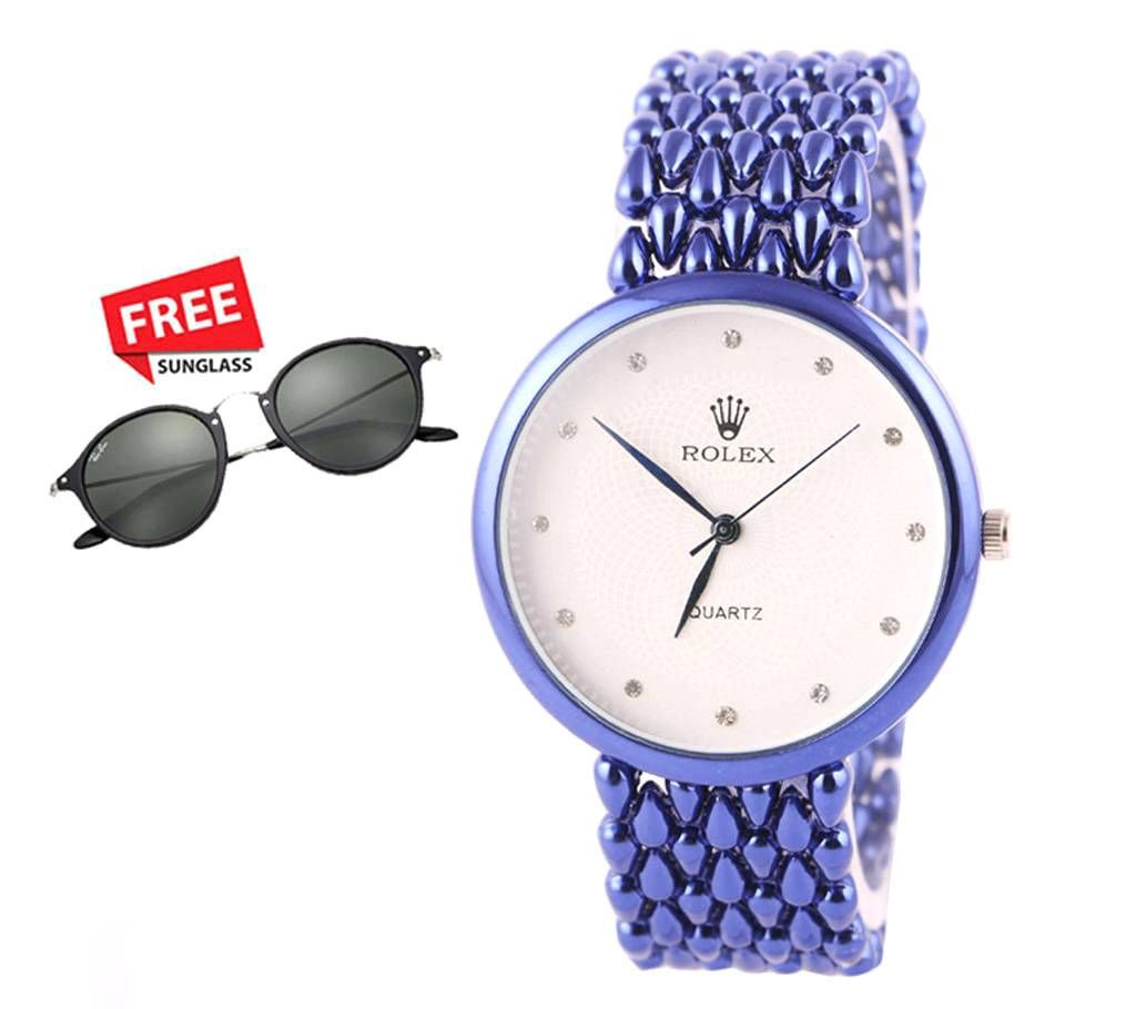Rolex Copy) waterproof watch with Sunglass