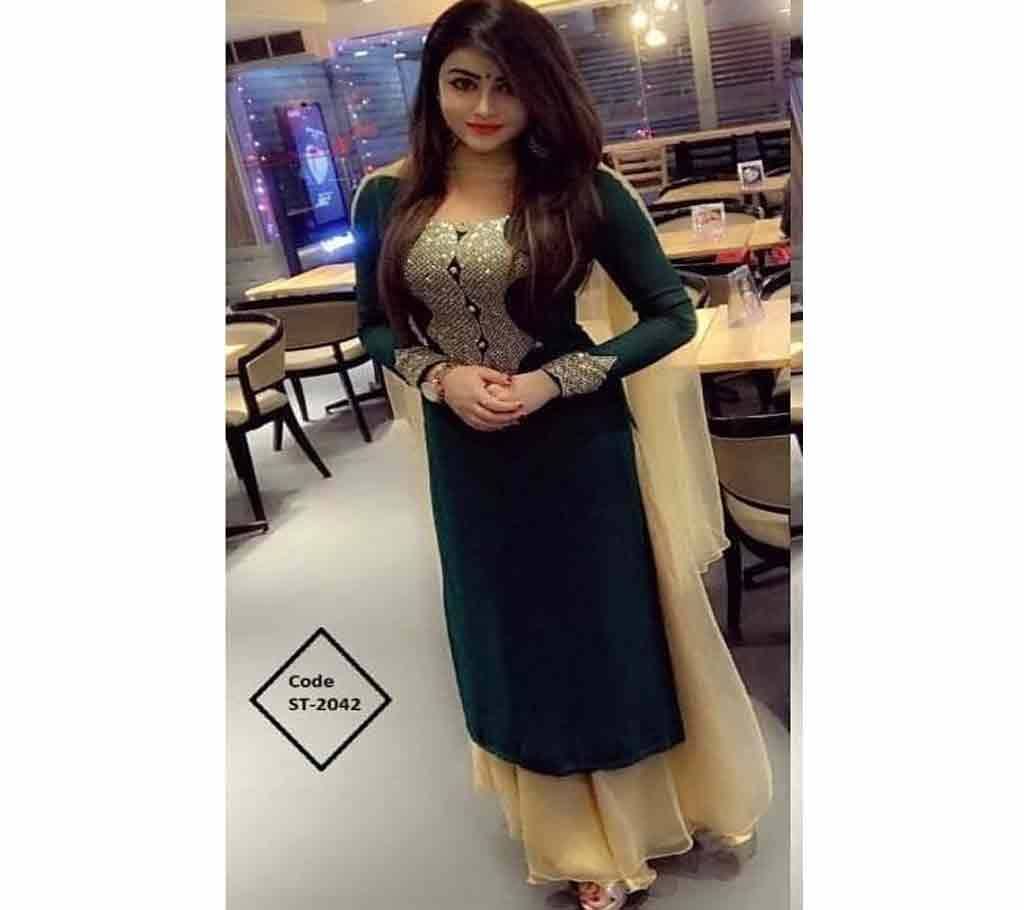 Indian unstitched Georgette embroidery 3-pcs
