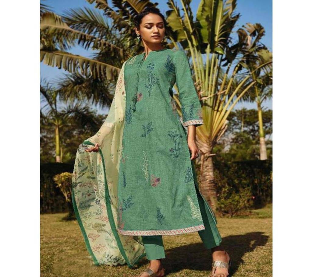 Sahiba Sarg Leaf Line Embroidery Three Piece - 795