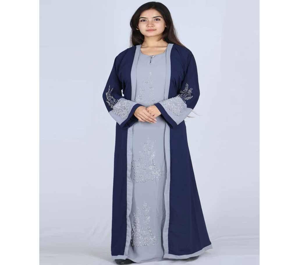 Diamond Georgette Borka (Black)