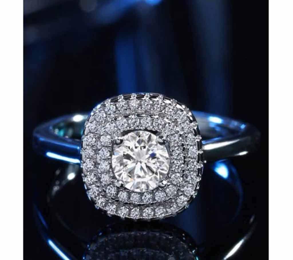 Square Shape Cubic Zirconia Rings For Women