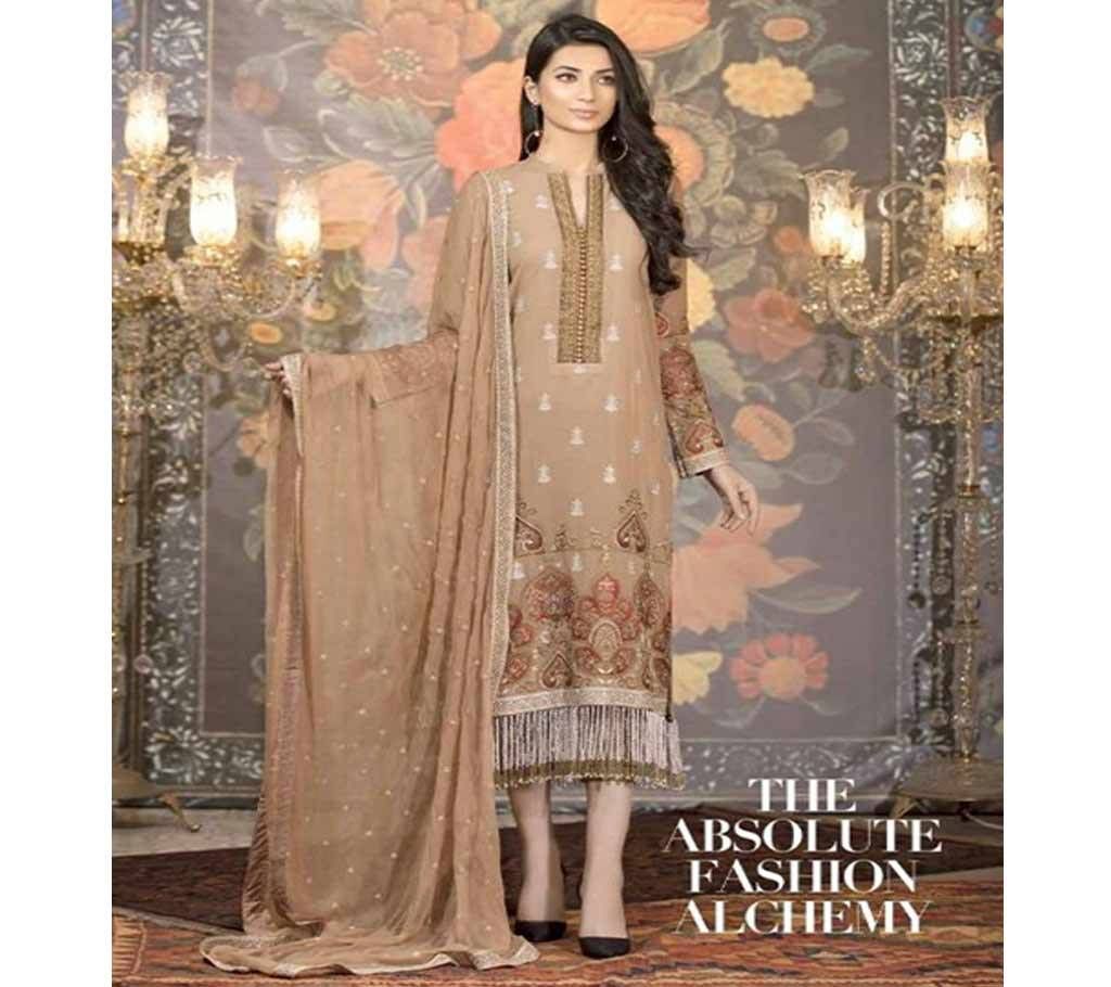 Johra Pinks Eid Festive Vol 2 - JH 218/A - Dark Tan Brown - LKC