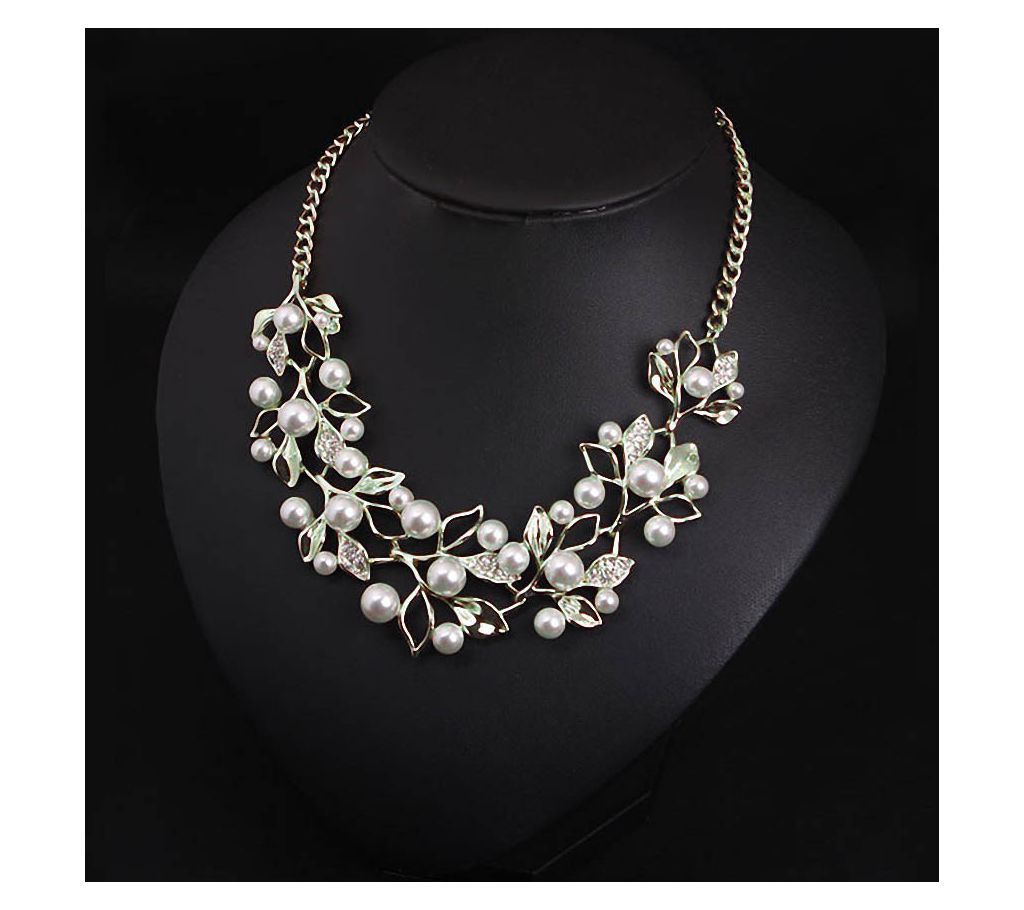 Silver color Ethnic Pearl Necklace
