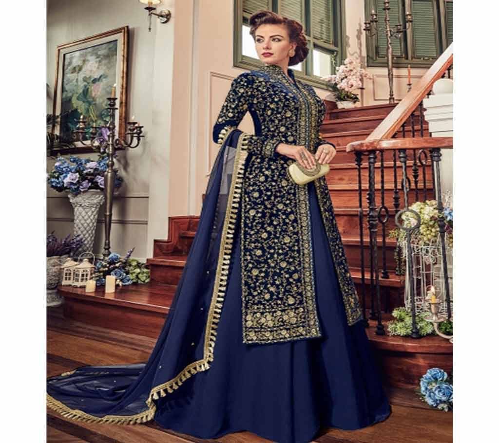 Indian weightless Georgette Embroidery Long Coati Gown For women
