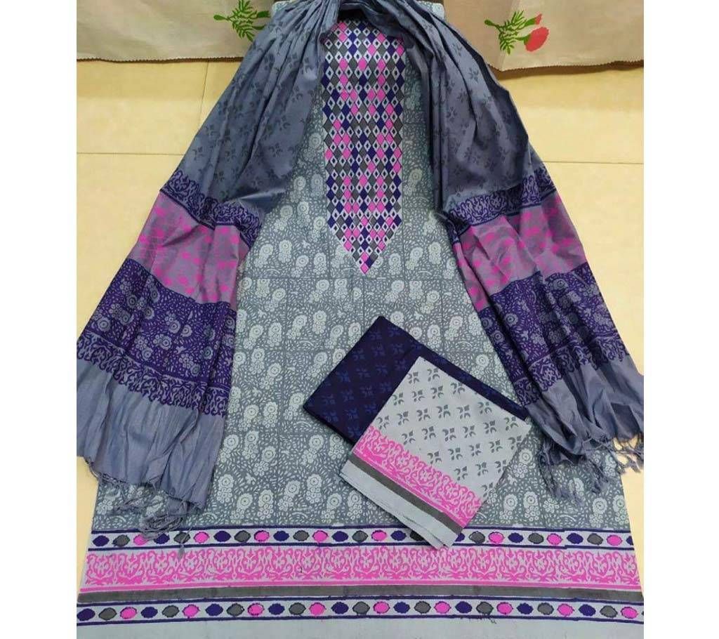 Block Print Cotton Three Piece 
