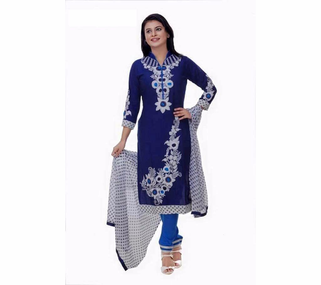 Unstitched Cotton three pcs Salwar Kameez