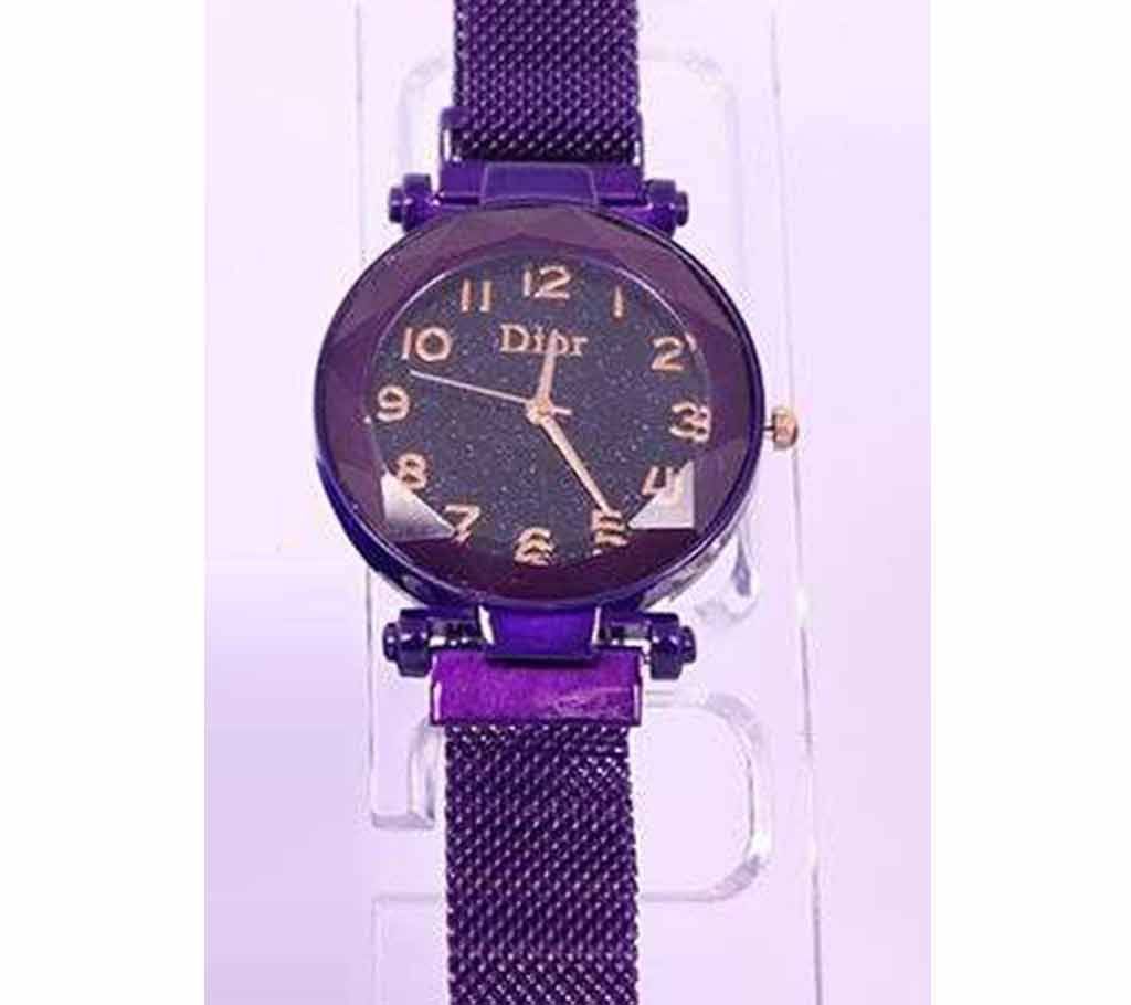 Magnetic metal chain Wrist Watch for women 