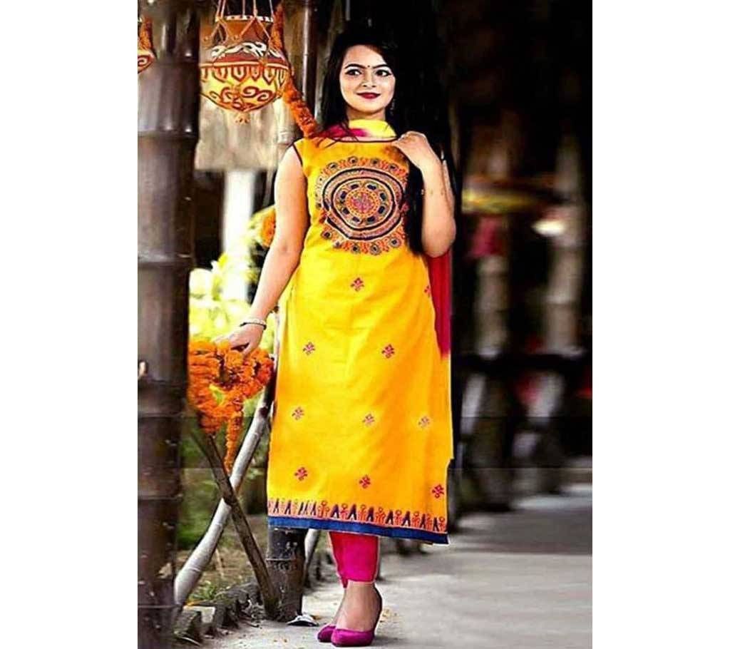 Rich Fabric Unstitched 3pcs For women - 1011 - MHG