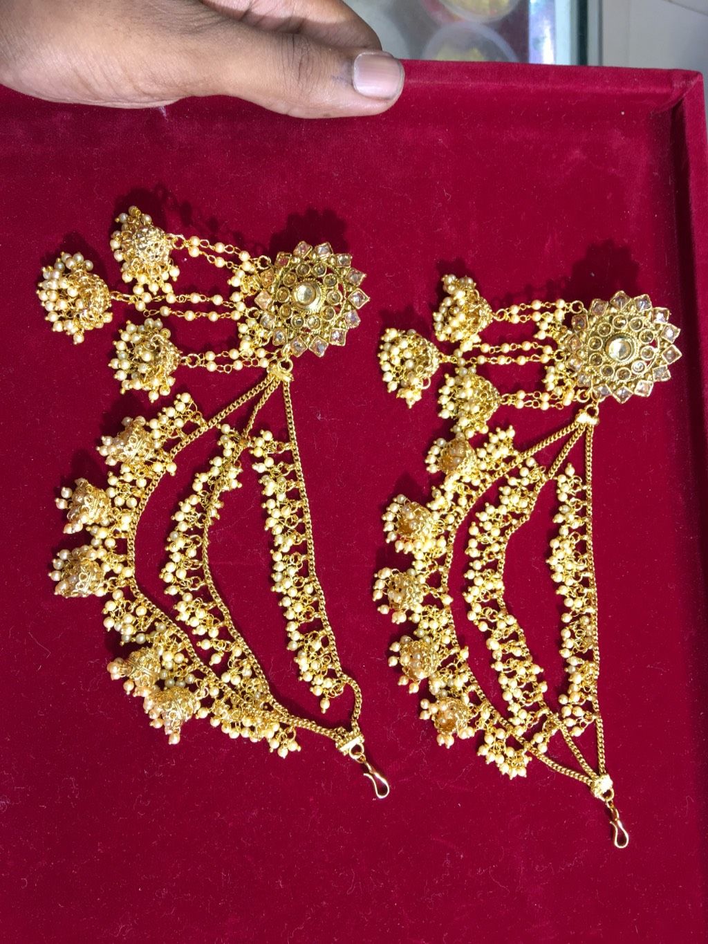 Bahuboli stone craft earrings