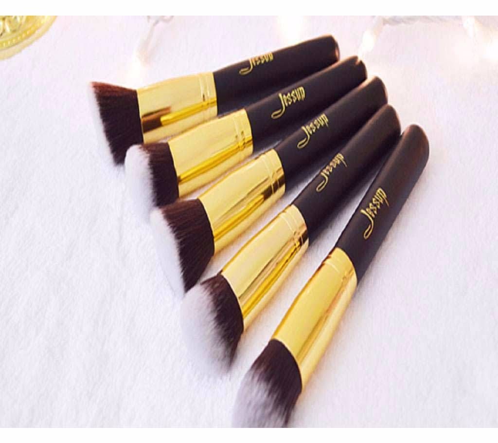 Jessup T061 Makeup Brush 5PCS Black & Gold