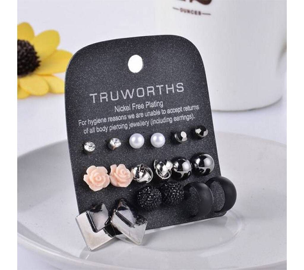 Stylish Ear Ring Set - 9 Pair