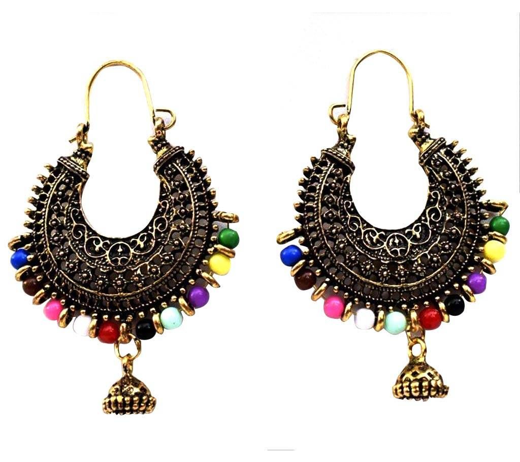 Multi Color Indian Antique Earrings For Ladies