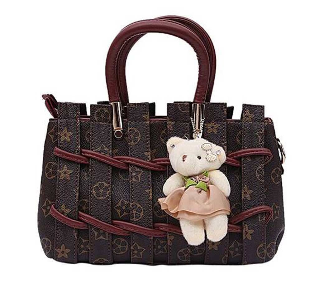 Leather Hand Bag For Women - Black