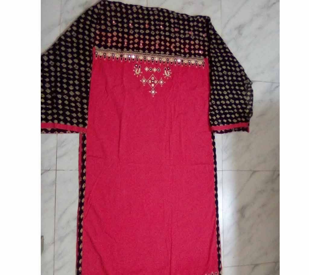 Unstitched China Linen Georgette Kameez