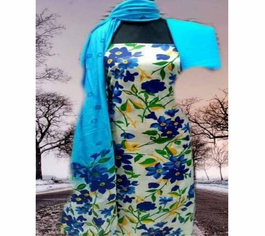 Unstiched block printed cotton replica salwar kameez seblock-613