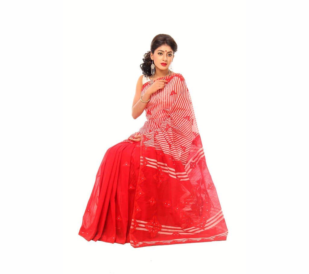 Pure andy silk embroidery sharee 