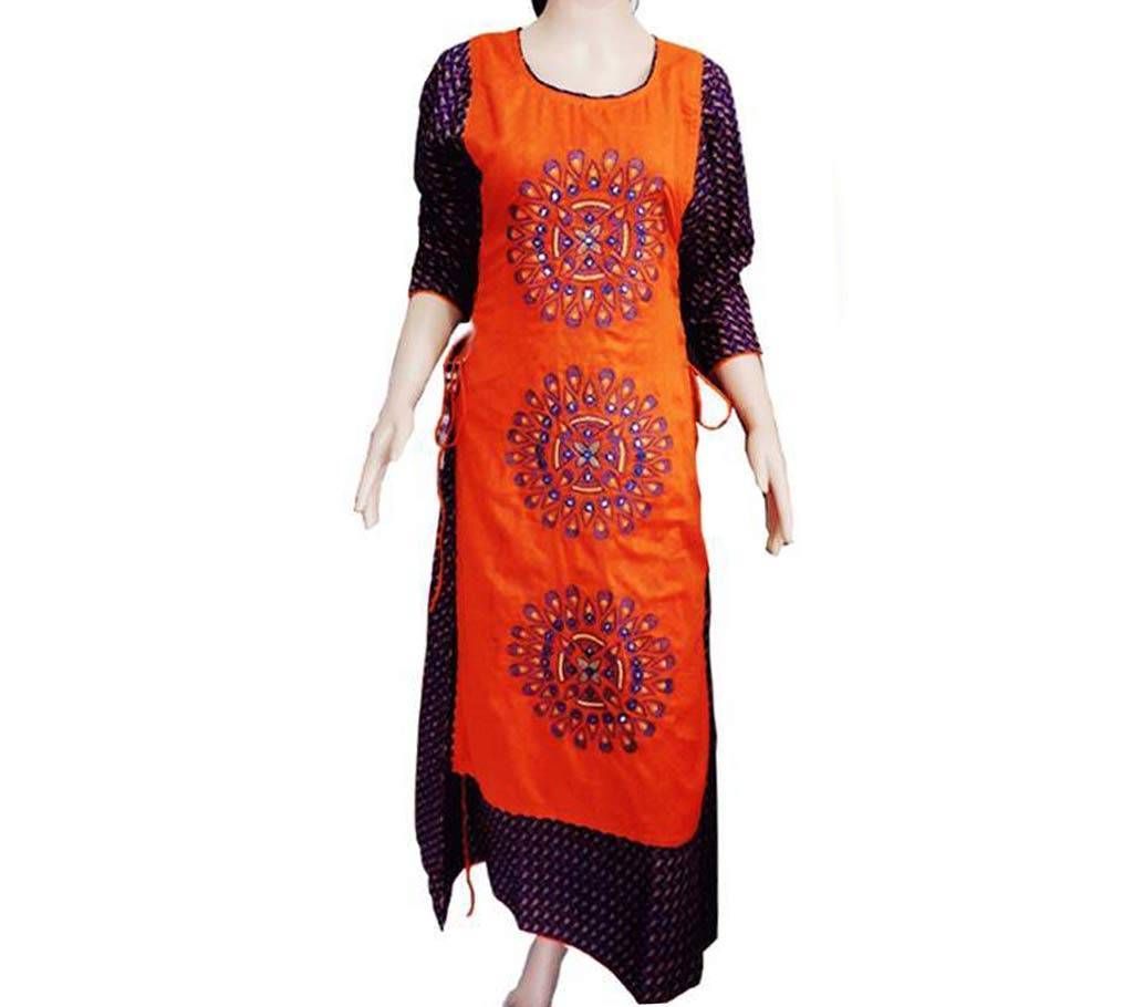 stitched cotton long kurti 