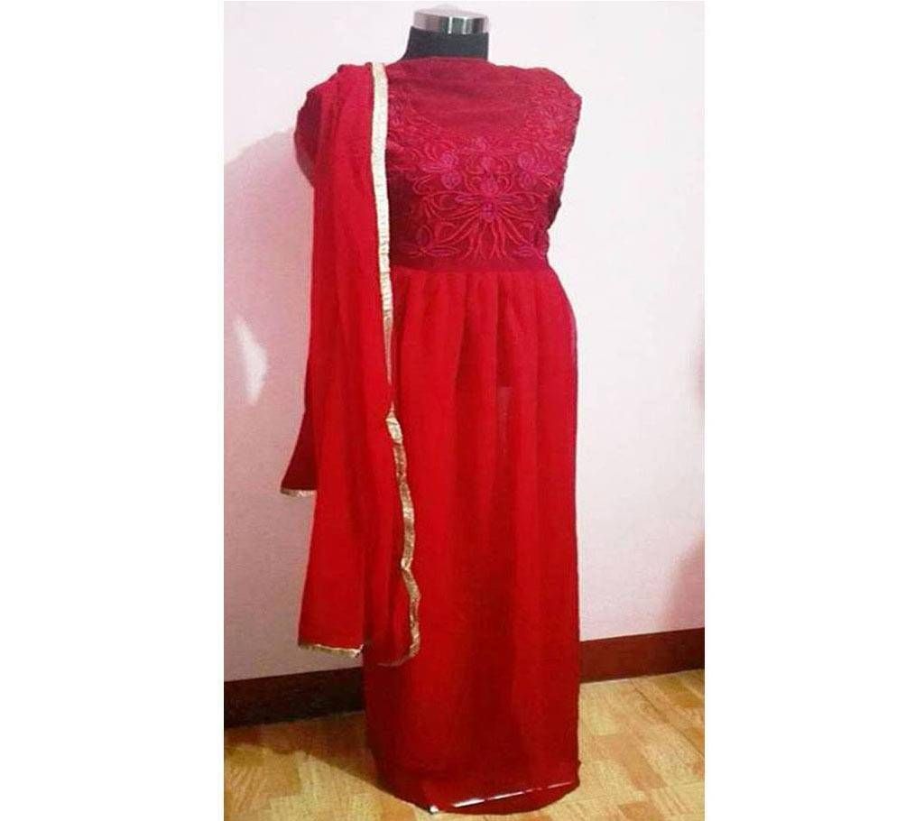 Un-Stitched Georgette Long Party suit 