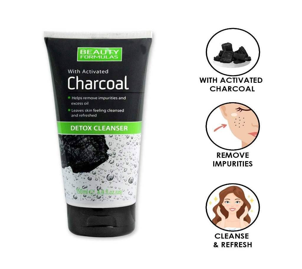Beauty Formulas Activated Charcoal Detox Cleanser 150mL UK