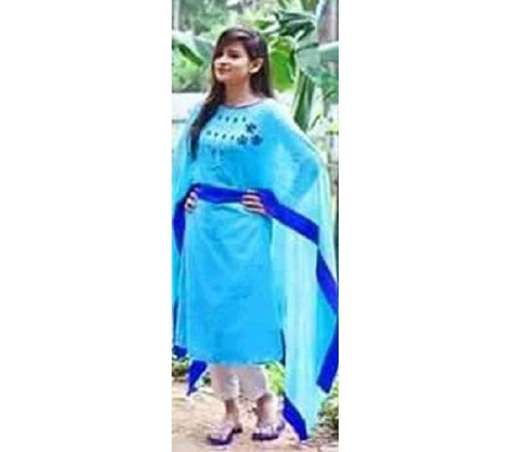 Unstitched pure linen cape dress