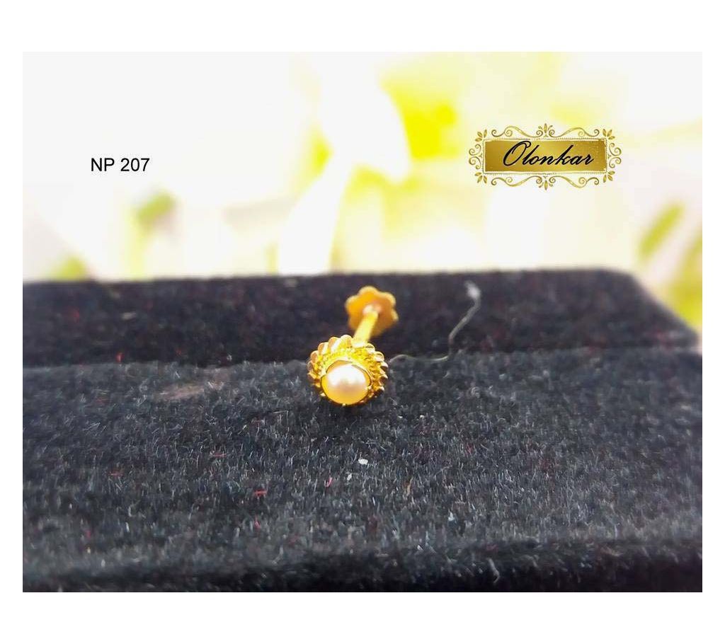 21K Pearl Nose Pin