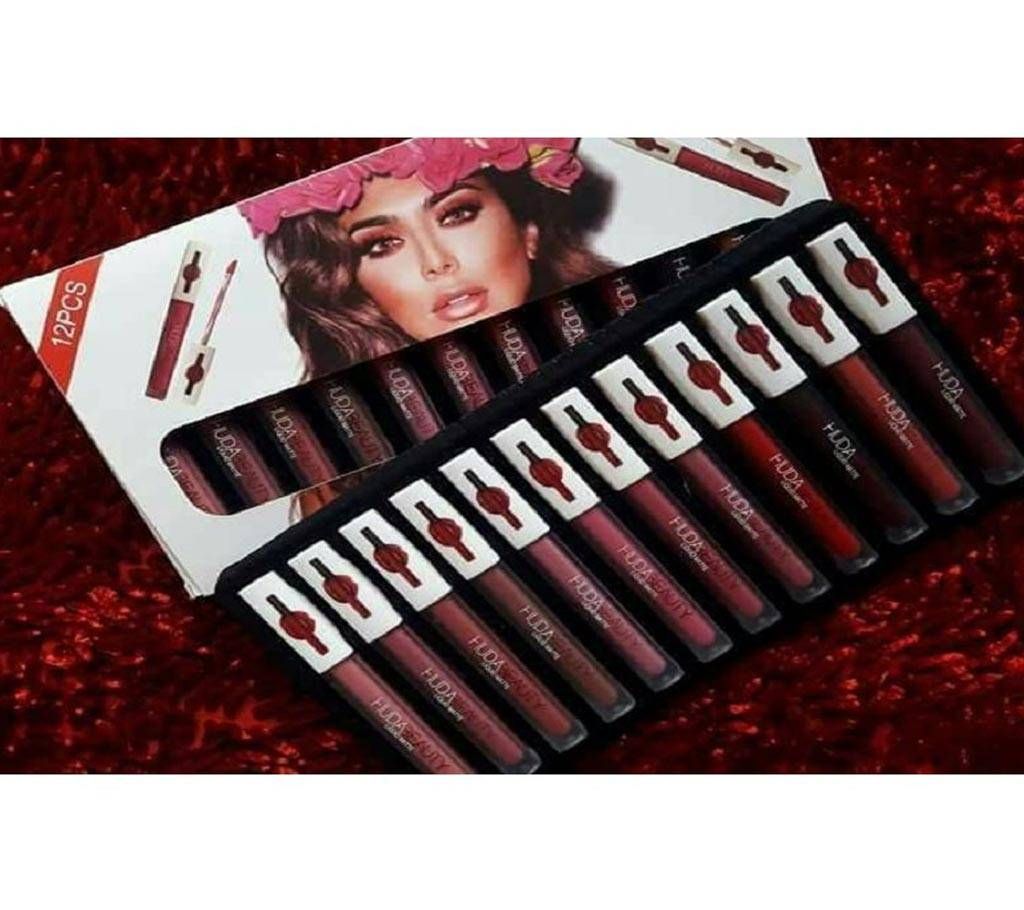 Huda Beauty Liquid Matt Lipstick - 12 Pieces - USA