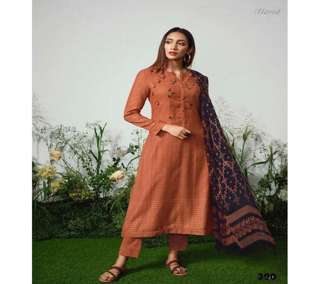 Itrana Harmony - 390 Unstitched Cotton Three-piece