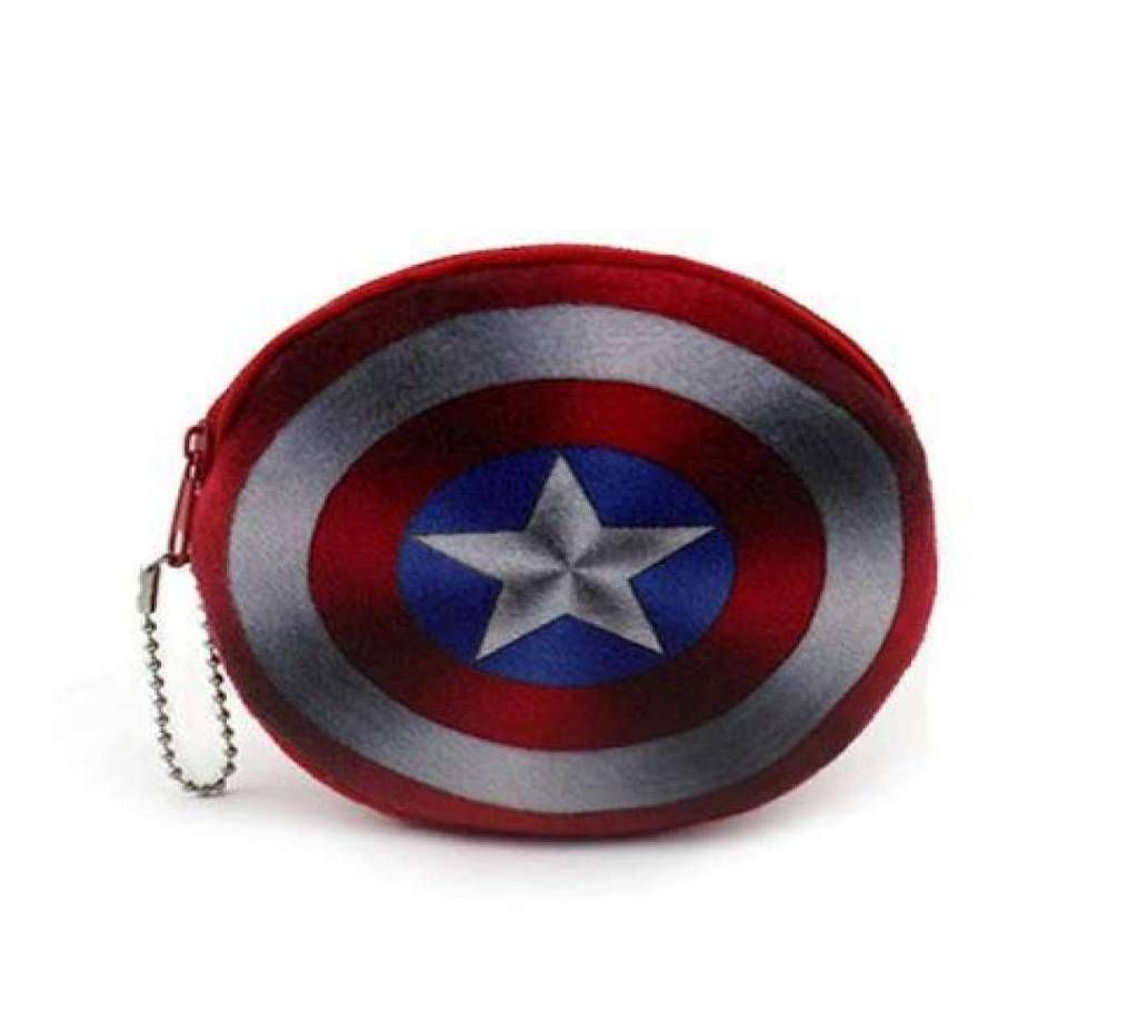 Cute Cartoon Coin Purse Children Zipper Change Purse Wallet Captain America Pouch Bag