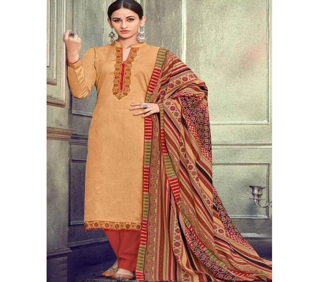Mumtaz Kapas Embroidery Three Piece- 701