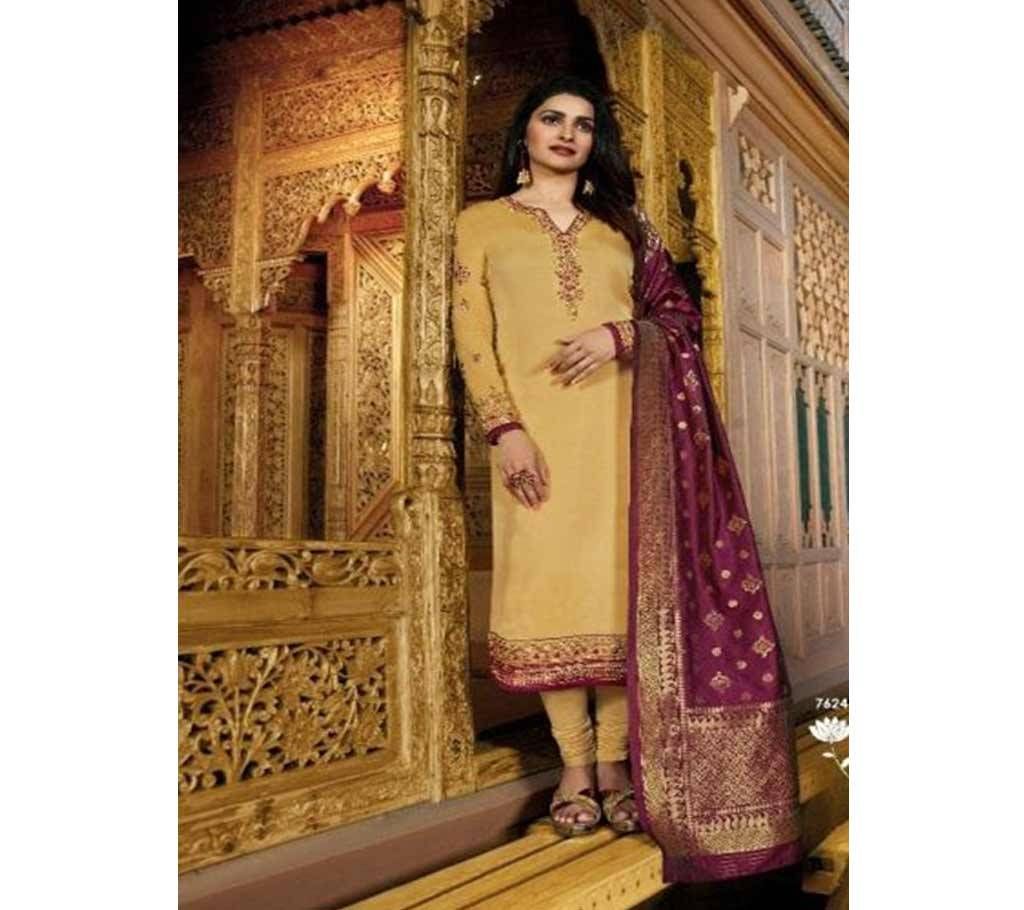 Vinay Fashion Banaras Vol-2 Hit List ( Golden & Banaras Flower Dopatta) (Code-HS811) Unstitched Three Piece - Copy