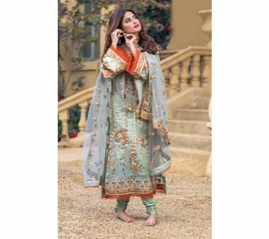 Unstitched Deepsy Imorzia Vol 11 - 900-203 - Ash - ASI Georgette Suit