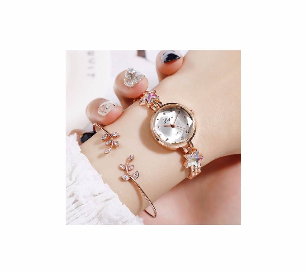 Luxury Rose Gold Stainless Steel Watches For Womwn