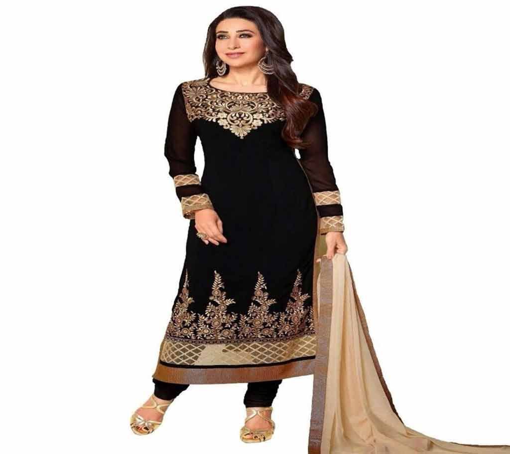 unstiched block printed cotton replica three pcs salwar kameez seblock-418