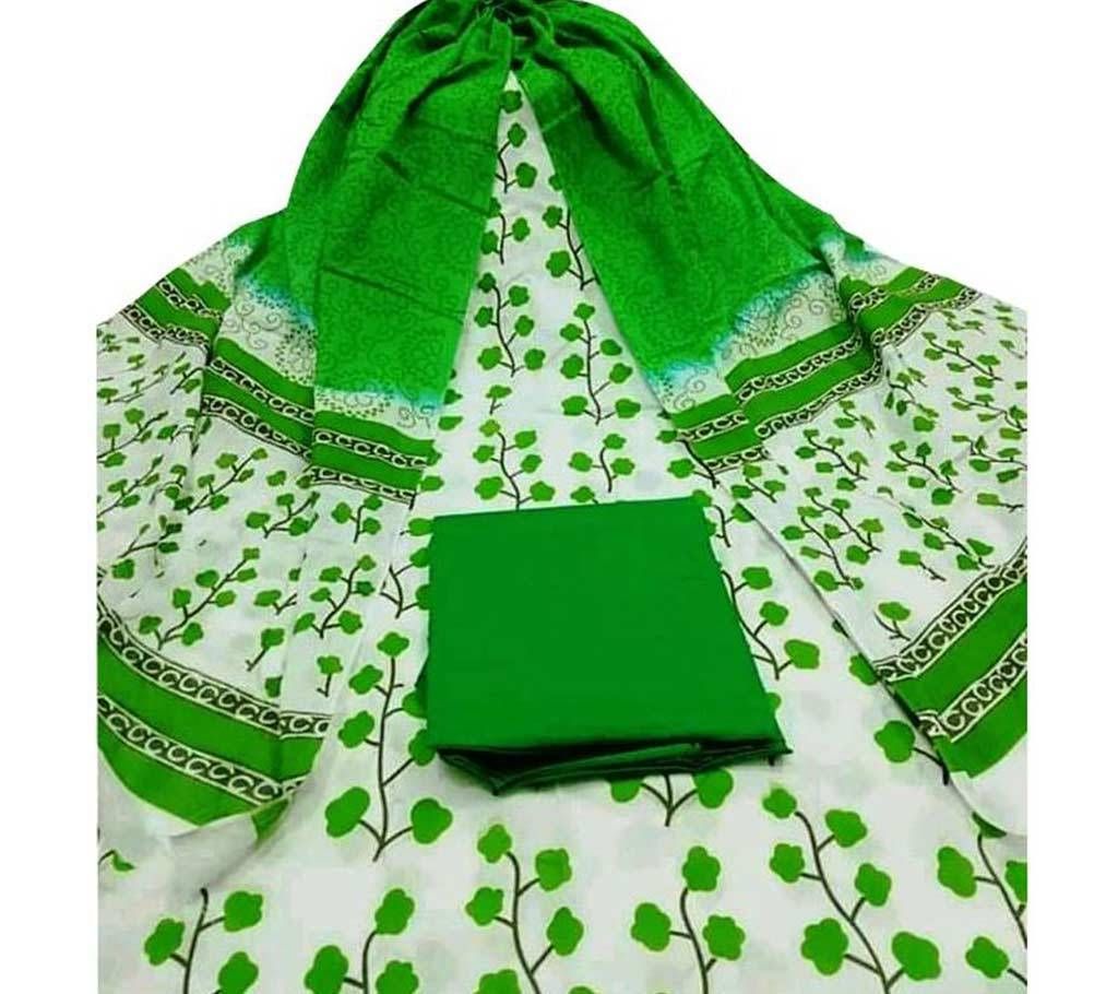Unstitched skin printed cotton salwar kameez fs-77