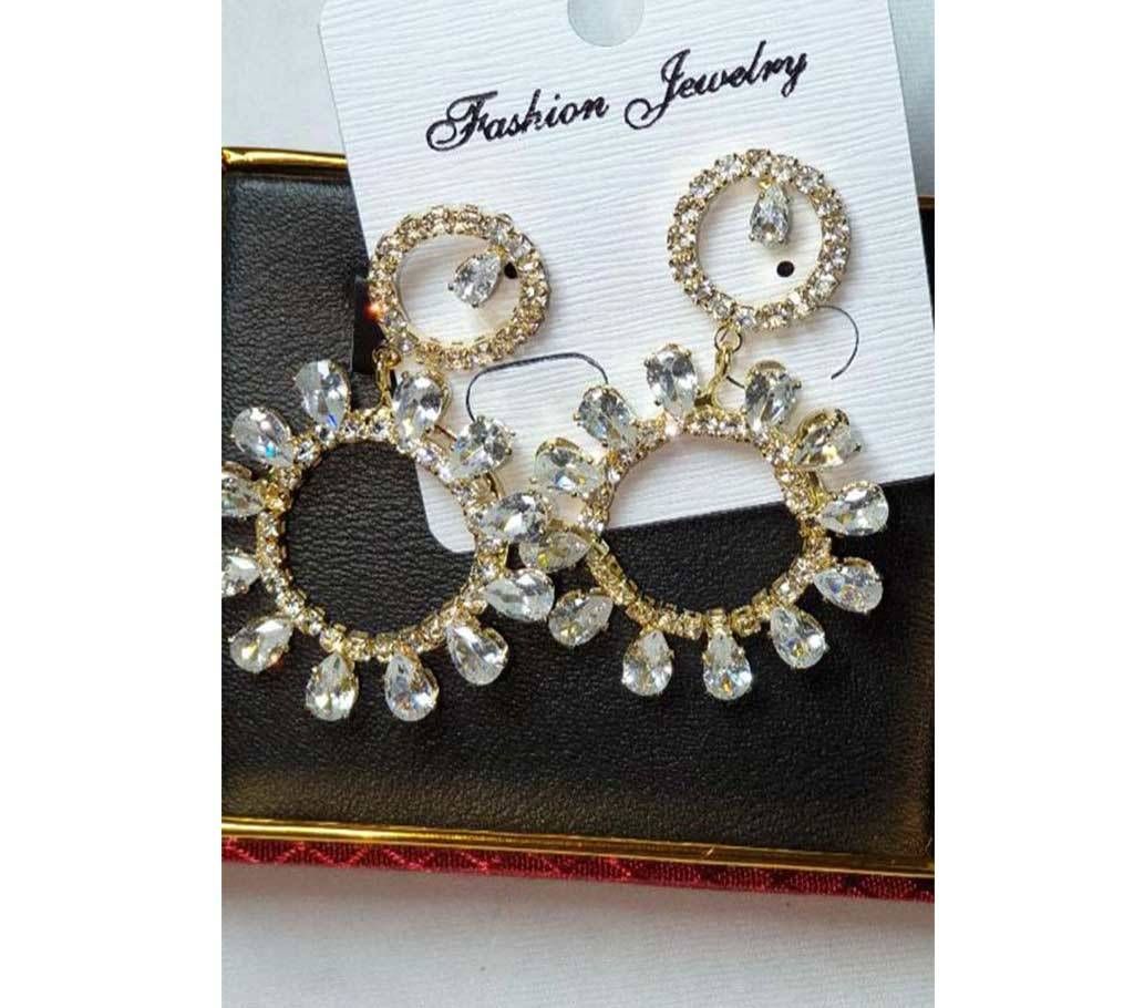 Diamond Cut Ear Ring - Golden