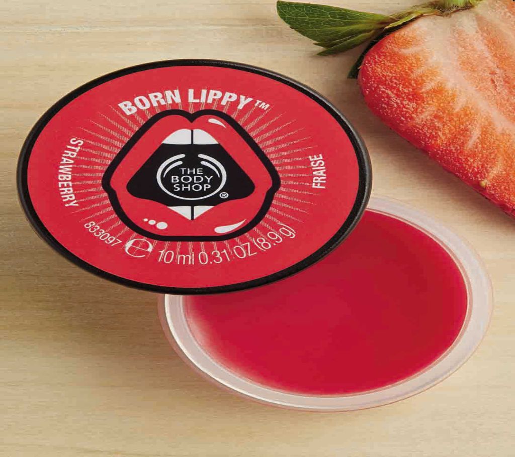 The Body Shop Born Lippy Pot Lip Balm  Strawberry (10ml)