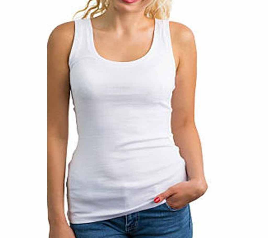 White Cotton Under Shirt For Women
